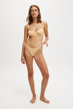 Dottie Woven Underwire Bra, CORAL/YELLOW CHECK - example image 4