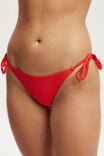 Fixed Tie Side Cheeky Bikini Bottom, MANDARIN RED SHIMMER - alternate image 2