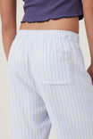 Flannel Boyfriend Boxer Pant, BLUE/WHITE/PANNA COTTA STRIPE - alternate image 4