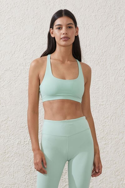 Active Core Keyhole Back Crop, OASIS GREEN