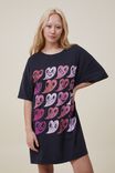 90S T-Shirt Nightie, LCN ISC/ISCREAMCOLOUR SMILEY HEARTS - alternate image 4