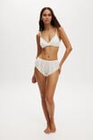 Broderie Triangle Padded Bralette, FRENCH VANILLA - alternate image 4