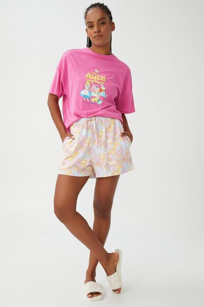 Relaxed Jersey Bed Short, LCN DIS/PSYCHEDELIC ALICE