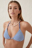 Slider Triangle Bikini Top, SPRING BLUE CRINKLE STRIPE - alternate image 2