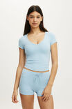 Ultra Soft Tie Front Micro Short, CAMPUS BLUE - example image 4