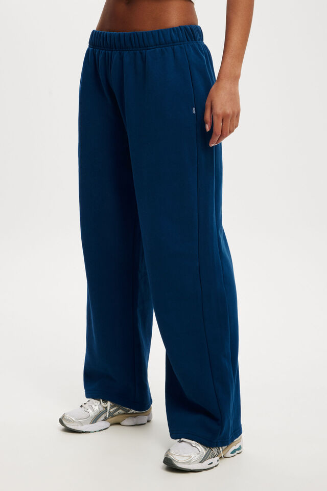 Relaxed Wide Leg Trackpant, NAVY PEONY