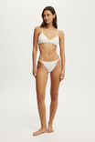 Cotton Pointelle Triangle Padded Bralette, BUTTERSCOTCH MARLE - example image 4