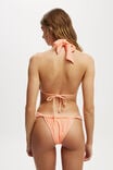 Gathered Thick Strap Brazilian Bikini Bottom, PEACH DREAM CRINKLE - alternate image 3