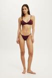 Cotton Pointelle Triangle Padded Bralette, GINGERBERRY - example image 4