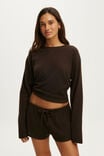 Super Soft Waffle Cheeky Short, TOFFEE BEAN - example image 4