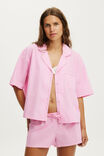 Personalised Cotton Soft Short Sleeve Set, ZOE STRIPE NOUGHTIES PINK/ROSY HAZE PINK - example image 1