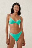Refined High Side Thong Bikini Bottom, FRESH GREEN/BLANKET STITCH - alternate image 4