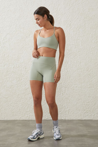 Cotton On CURVE ACTIVE RUCHED STRAPPY CROP - Bustier - coral burst