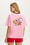 BT21 Active Graphic Tee, LCN BT21/PRISIM PINK - example image 3