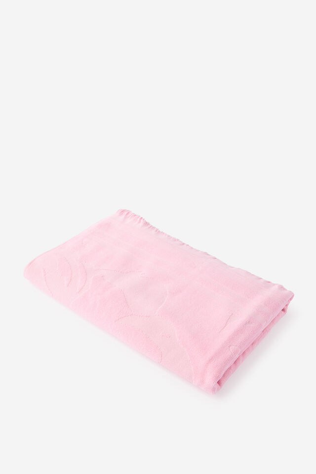 Capri Cotton Beach Towel Personalisation, BOHO TROPICAL FLORAL CHERRY DREAM