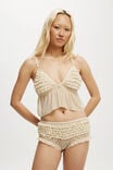 Rara Ruffle Longline Bralette, PALE GOLD - alternate image 1