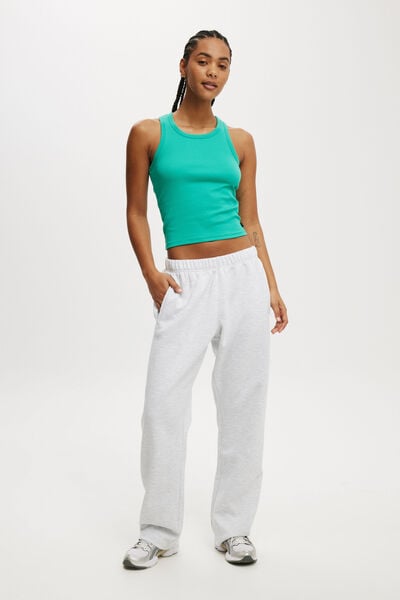 Summer Fleece Straight Leg Pant, CLOUDY GREY MARLE