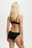 Organic Cotton Pointelle Bikini Brief, BLACK POINTELLE - alternate image 3