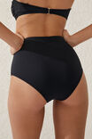 Highwaisted Boyleg Bikini Bottom, BLACK - alternate image 2