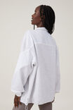 Spliced Fleece Zip Through, CLOUDY GREY MARLE/WHITE - vista alternativa 3