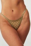 Daisy Bell Double Side Tanga G String Brief, MOSSTONE