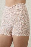 Ultra Soft Ruched Front Shortie Short, CHARLOTTE DITSY FLORAL - alternate image 2