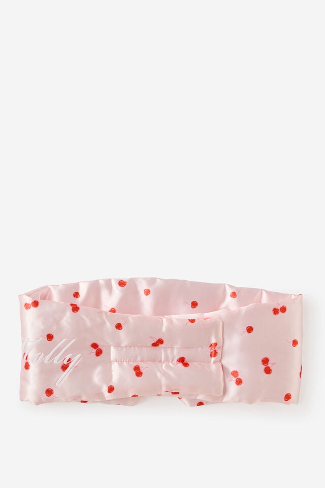 Personalised Love Satin Eyemask, SASHA CHERRY/PINK KISS