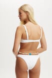 Refined High Side Brazilian Bikini Bottom, WHITE JACQUARD - alternate image 3