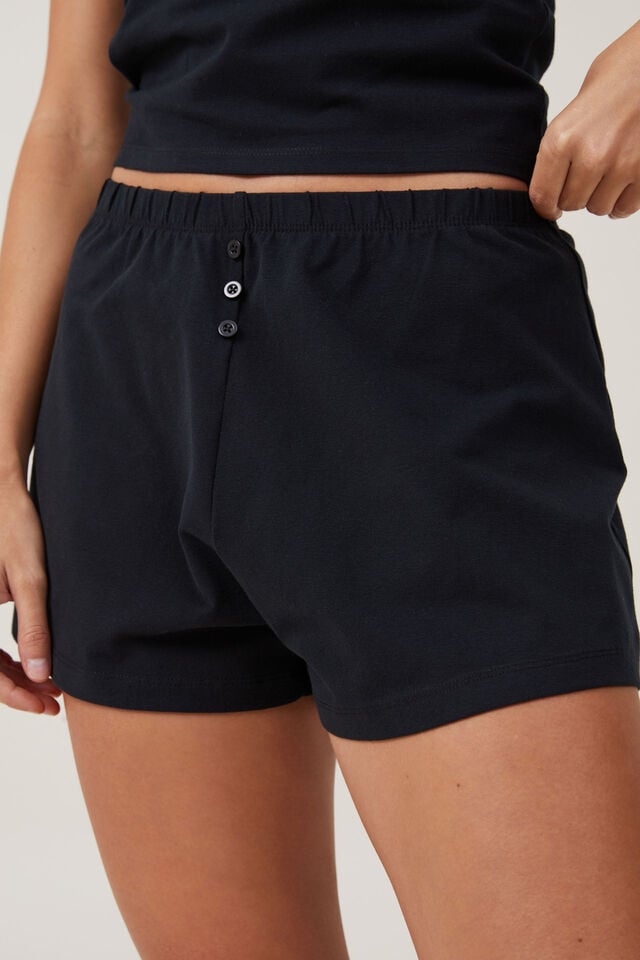 Peached Jersey Short, BLACK