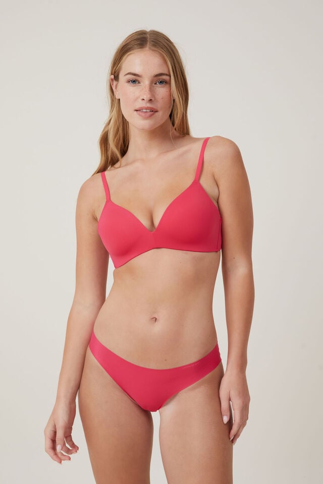 Cotton On Body Wirefree Everyday T-Shirt Bra Pink - Onceit