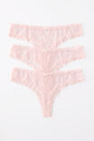 Remi Lace Tanga G - String 3 Pack, PINK KISS - example image 1