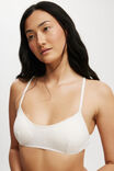 Organic Cotton Pointelle Bralette, BUTTERSCOTCH MARLE POINTELLE - alternate image 2