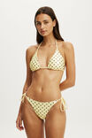 String Tie Side Brazilian Bikini Bottom, MISSY SPOT MELLOW YELLOW - example image 4
