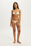 Tiny Strappy Triangle Bralette, BEC SPOT BANANA CREAM - example image 4
