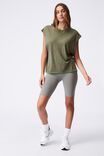 Lifestyle Slouchy Muscle Tank, DEEP MOSS WASH - alternate image 2