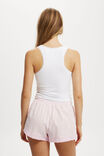 Woven Sleep Short With Lace Trim, MARIE GINGHAM PINK - alternate image 3