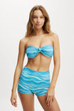 Bow Front Bikini Top, WATERCOLOUR BLUES - alternate image 1