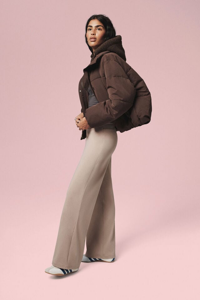 The Mother Puffer Soft Touch Jacket, FRENCH ROAST