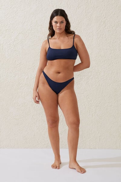 Refined High Side Brazilian Bikini Bottom, MIDNIGHT