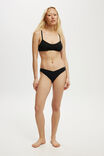 Organic Cotton Pointelle Bikini Brief, BLACK POINTELLE - alternate image 1