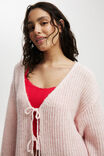Bow Tie Knit Cardi, TENDER TOUCH PINK MARLE - alternate image 2