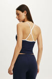 Ultra Soft Noughties Contrast Tank, PREP SPORT NAVY/WHITE - example image 3