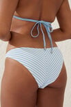 High Side Brazilian Seam Bikini Bottom, BLUE SKY STRIPE CRINKLE - alternate image 2