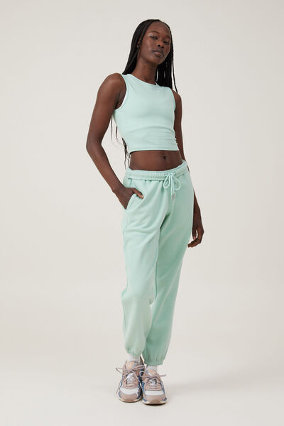 Plush Essential Gym Trackpant, OASIS GREEN