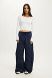 Active Sheer Boat Neck Longsleeve, WHITE - example image 4