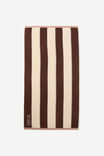 Personalised Solana Cotton Beach Towel, CLASSIC ESPRESSO STRIPE - example image 3