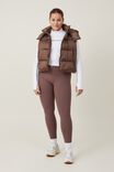 The Recycled Mother Hooded Puffer Vest 2.0, DEEP TAUPE - alternate image 1