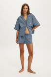 Personalised Cotton Soft Short Sleeve Set, ZOE STRIPE DAYDREAM BLUE/MOON TIDE - example image 4