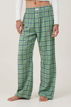 Flannel Boyfriend Boxer Pant Personalised, GREEN CHECK - alternate image 4