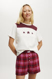 Graphic Sleep Tee, COCONUT MILK/ STAR - example image 1
